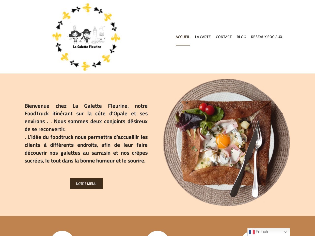 Site internet La Galette Fleurine realise par TLT Performance